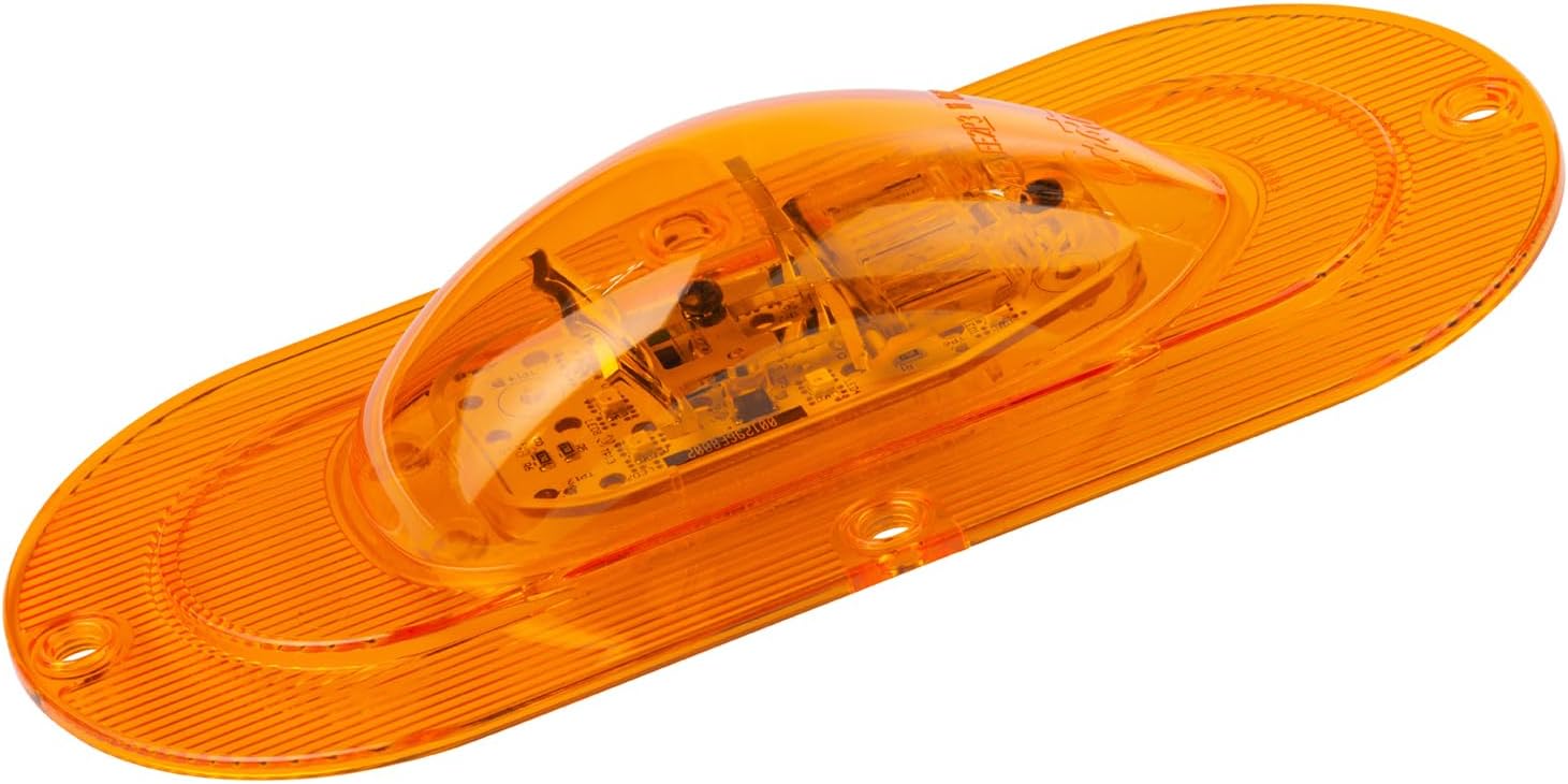 Grote 54213 Supernova Oval LED Side Turn Marker Light - Integrated Flange Mount, Hard Shell
