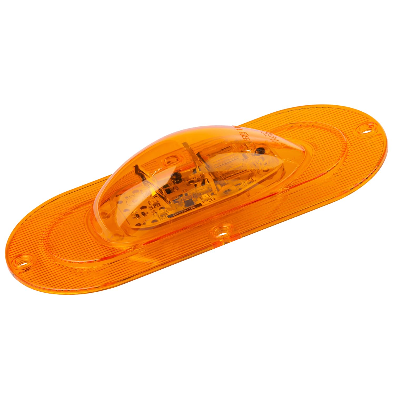 Grote 54213 Supernova Oval LED Side Turn Marker Light - Integrated Flange Mount, Hard Shell