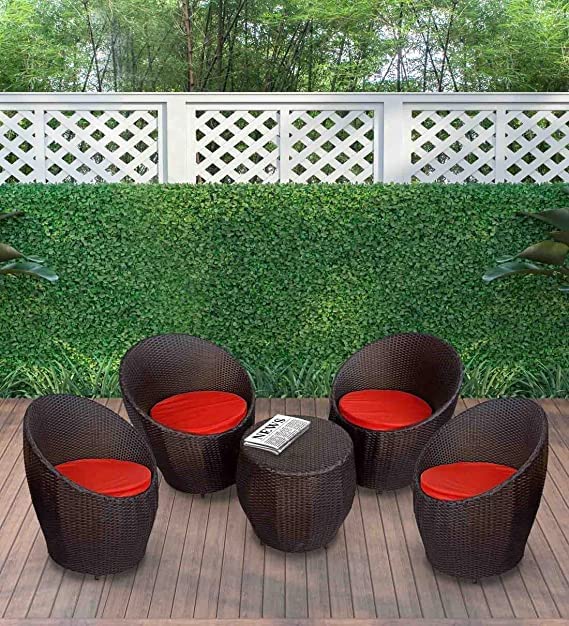 Craft India 4+1 Outdoor Indoor Patio Furniture Sets Rattan Chair Patio