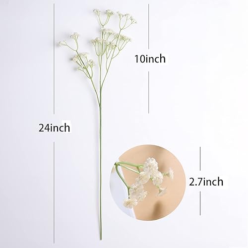 Miniatura 2 de XIUER 10 piezas de plantas artificiales de seda falsas para decoración de bodas, fiestas, flores de tacto real, bricolaje para el hogar y el jardín