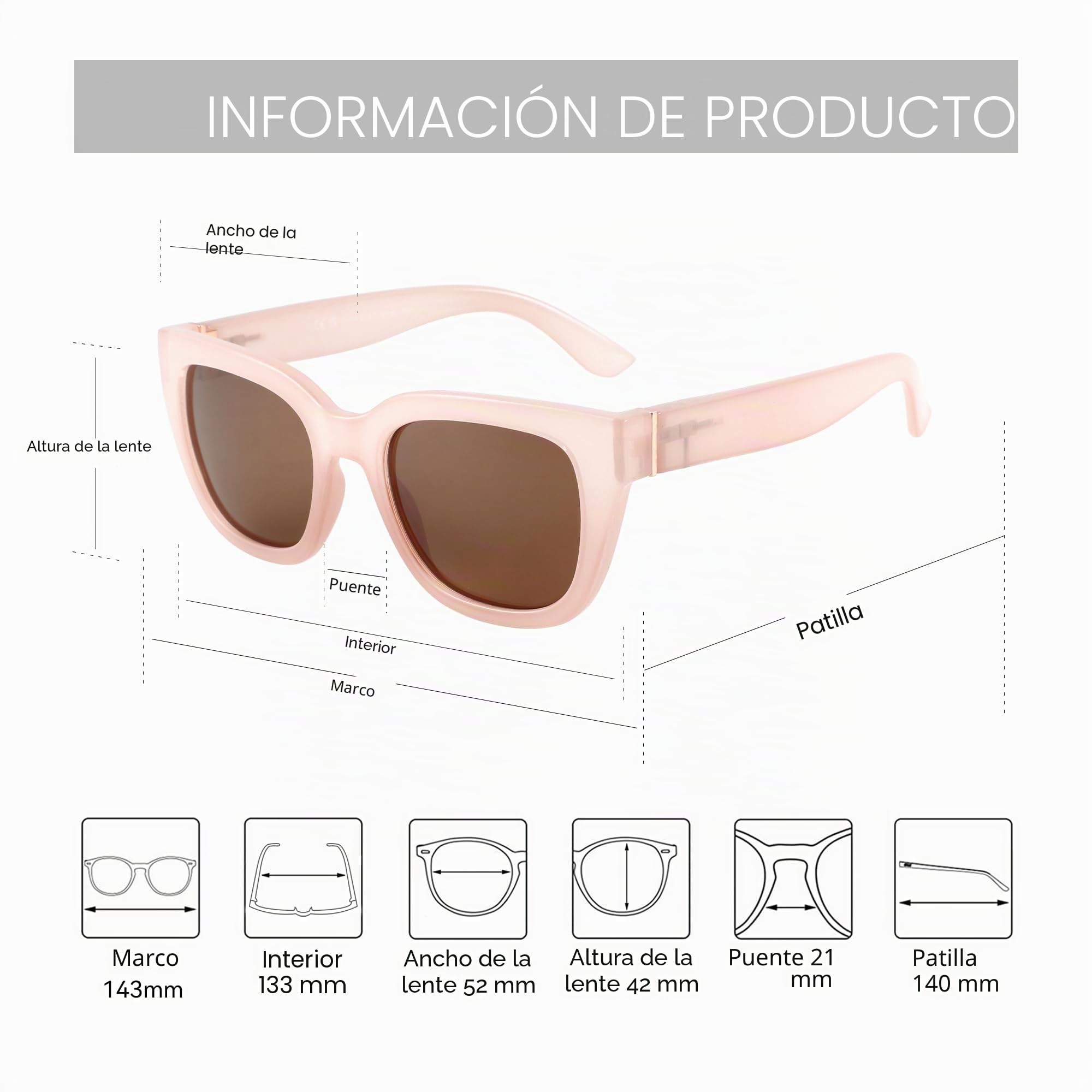 ZENOTTIC Gafas de Sol Polarizadas Estilo Ojo de Gato para Mujeres - Gafas de Sol Clásicas con Protección UV400 y Estilo Retro de Diseñador