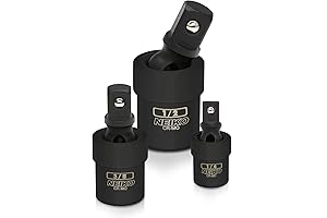NEIKO Cr-Mo Impact Universal Swivel Set, Socket Extension Set with 1/4-, 3/8-, and 1/2-Inch Sockets