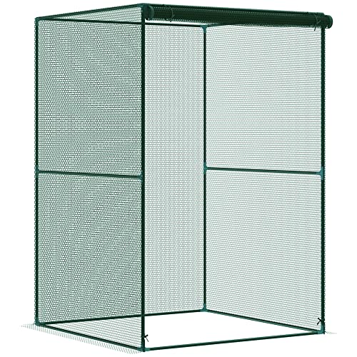 Outsunny Fruit Cage Bird Netting, Vegetable Plant Protection Tent with Zipped Door, Anti Bird,...