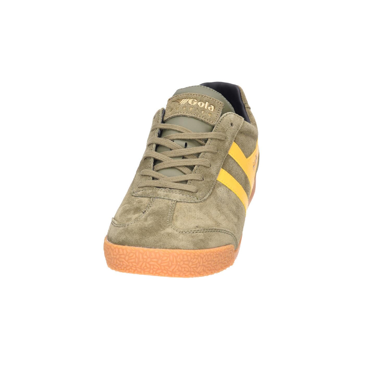Gola Men's Harrier Sneaker, Khaki/Sun/Black, 9