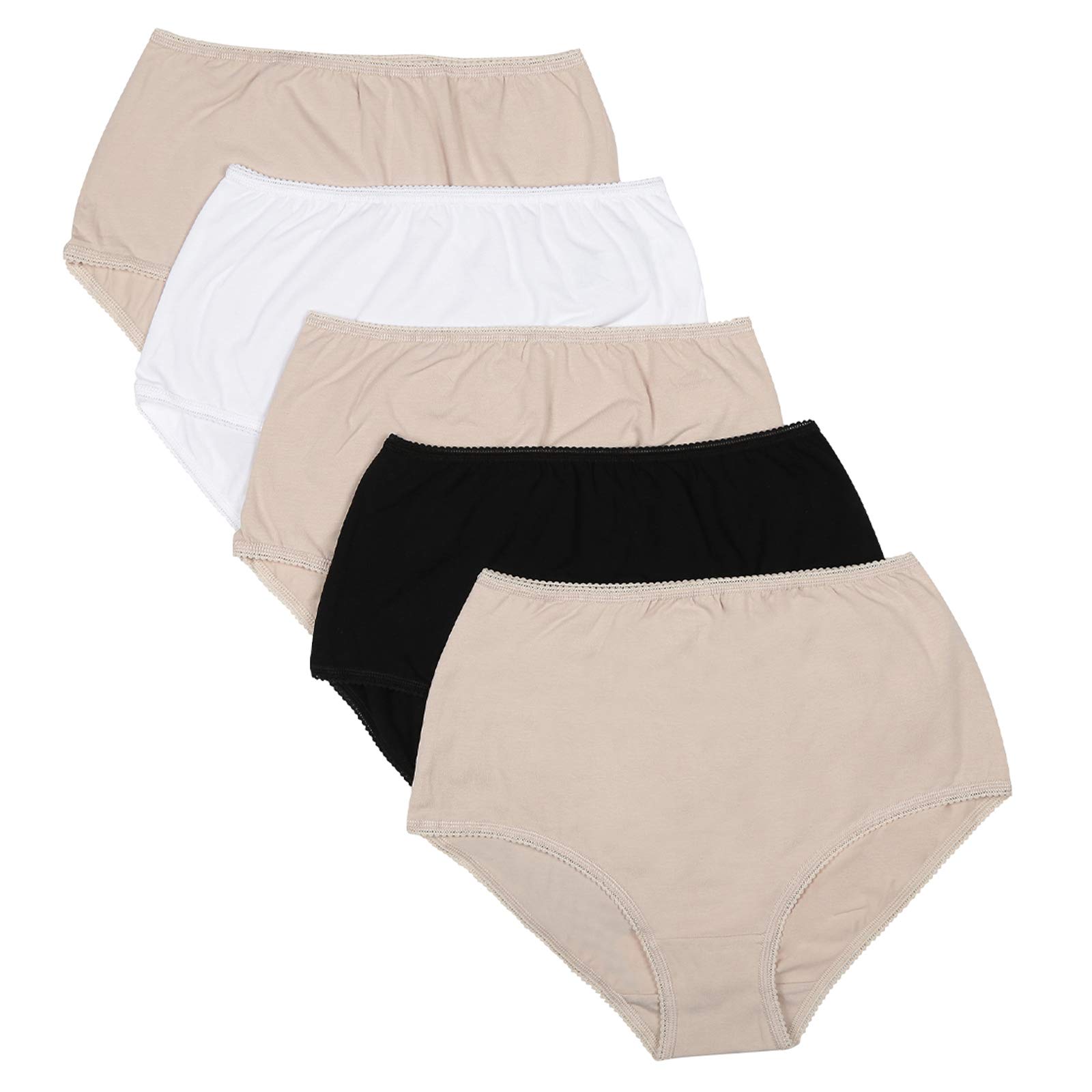 Marks & SpencerWomen's 2005X IBO 5 Pack CL FB LA Briefs, Almond Mix