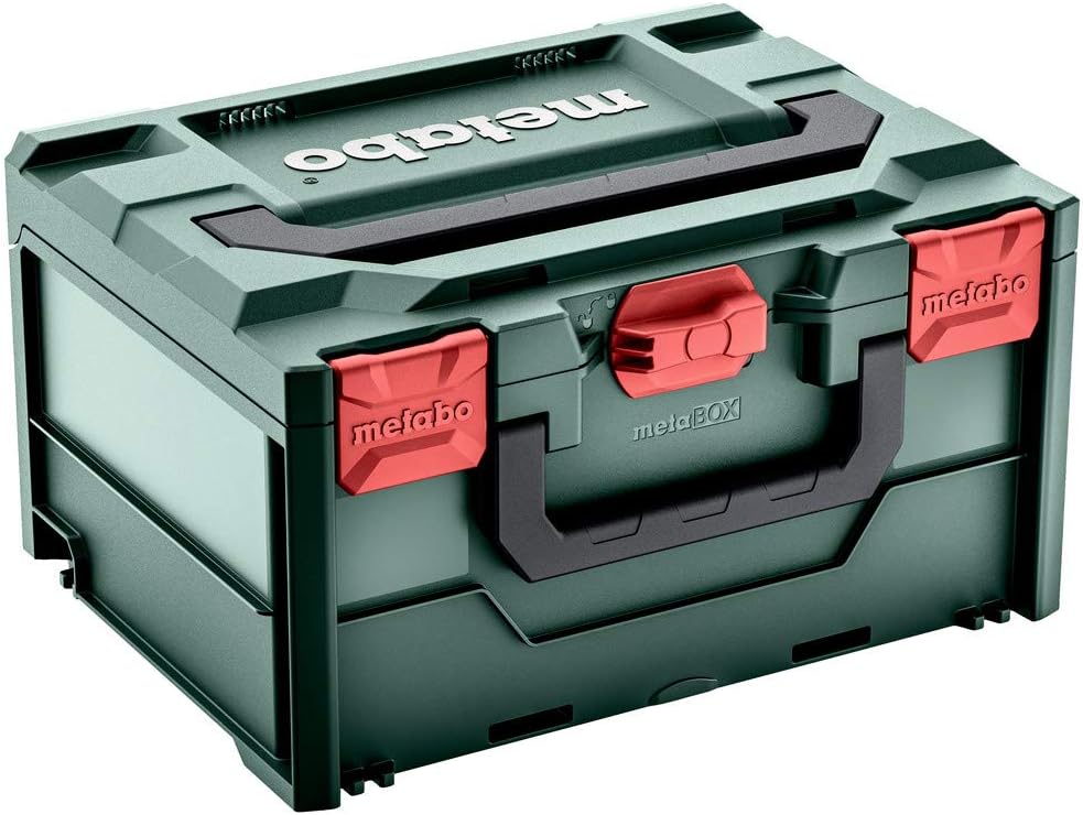 Metabo metaBOX 215, Empty (626887000). Dimensions: 396 x 296 x 215 mm. Case Volume: 18.3 l. Maximum Load: 125 kg