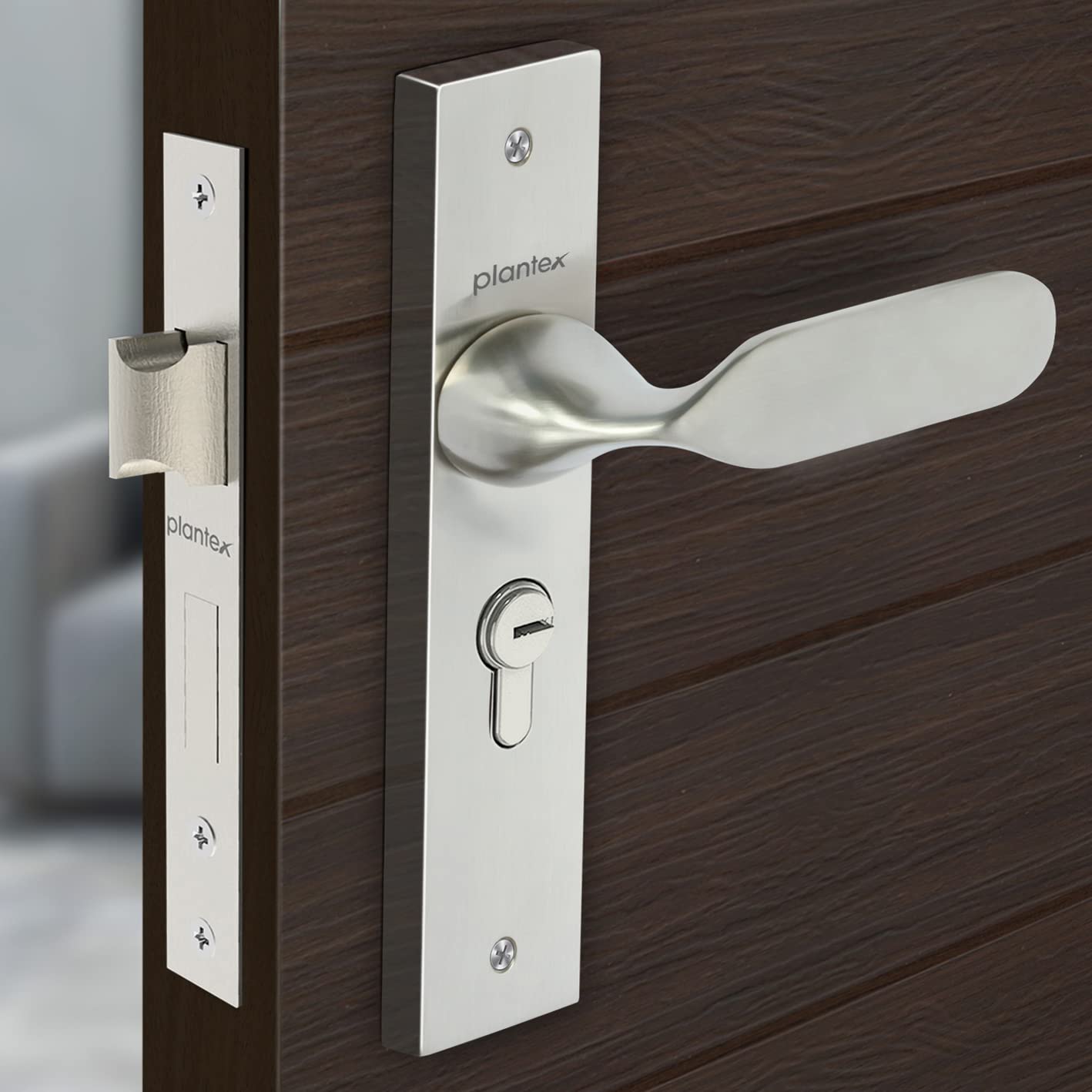 Plantex HeavyDuty Door Lock Set Main Door Lock Handle Set/ 6lever
