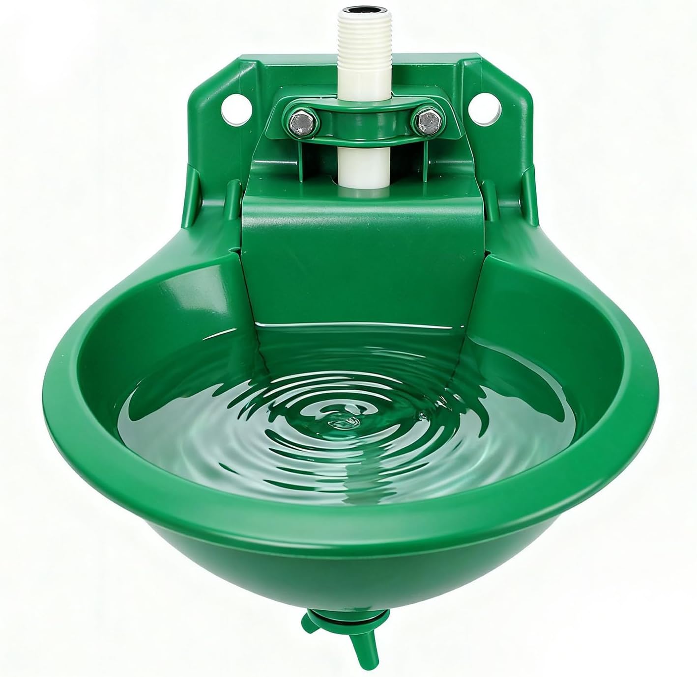 HEEPDD Automatic Sheep Water Bowl, Plastic Goat Water Feeder with Brass Valve for Farm Livestock Drinking Trough Durable Thickened Design