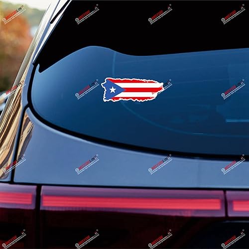 Miniatura 2 de 2 calcomanías reflectantes de 6 pulgadas con diseño de mapa de Puerto Rico, vinilo para automóvil