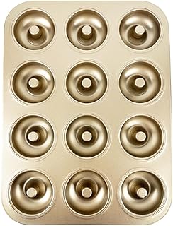 12 Cavity Donut Baking Pans Nonstick Donut Pan Carbon Steel Ring Donut Baking Tins Doughnut Pans Donut Molds Baking Pan