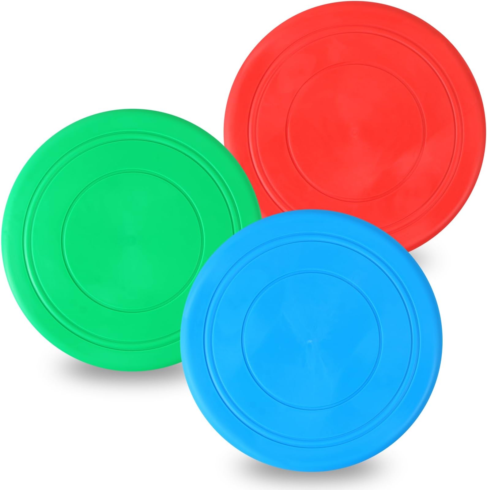 Flying Discs, Soft Rubber Flying Disc Toy Dog Training Flying Discs Lawn Game Flyer Disks for Pets Kindergarten Backyard Outdoor Activity Game Sports Party Favors, Pack of 3