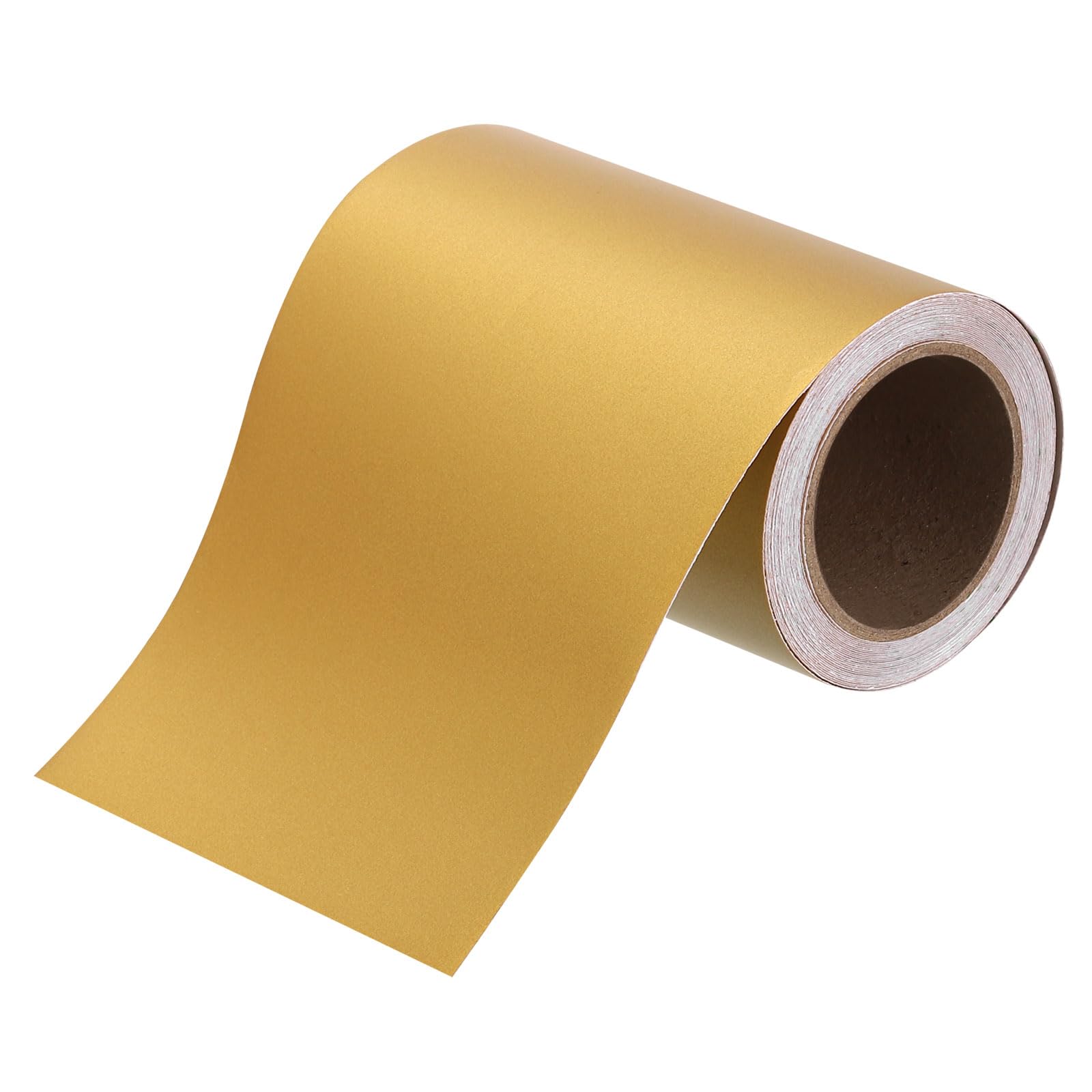 sourcing map Mirror Border Peel and Stick Wood Grain Tape 10cm x 5m PVC Self-Adhesive Waterproof Frame Sticker Removable Wallpaper for Bathroom Cabinet Door Photo Frame, Amber Gold
