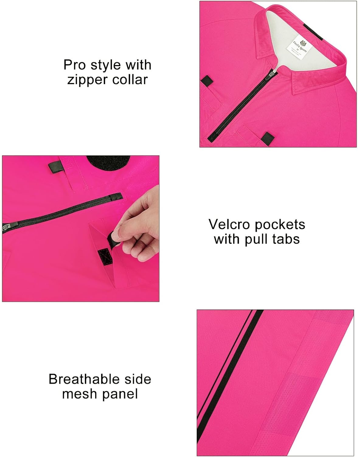 FitsT4 Sports Men's Pro Soccer Referee Jersey Long Sleeve Ref Shirt - Image 5