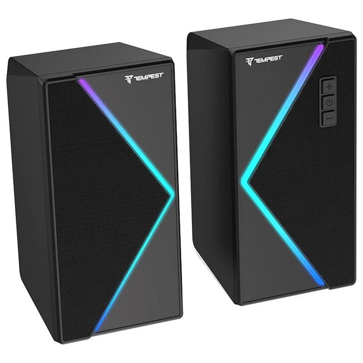 Tempest Altavoces PC M40 Pro 2.0, RGB, Bluetooth 5.3, Jack 3.5mm + USB, Señal/Ruido 65dB, Altavoces Gaming