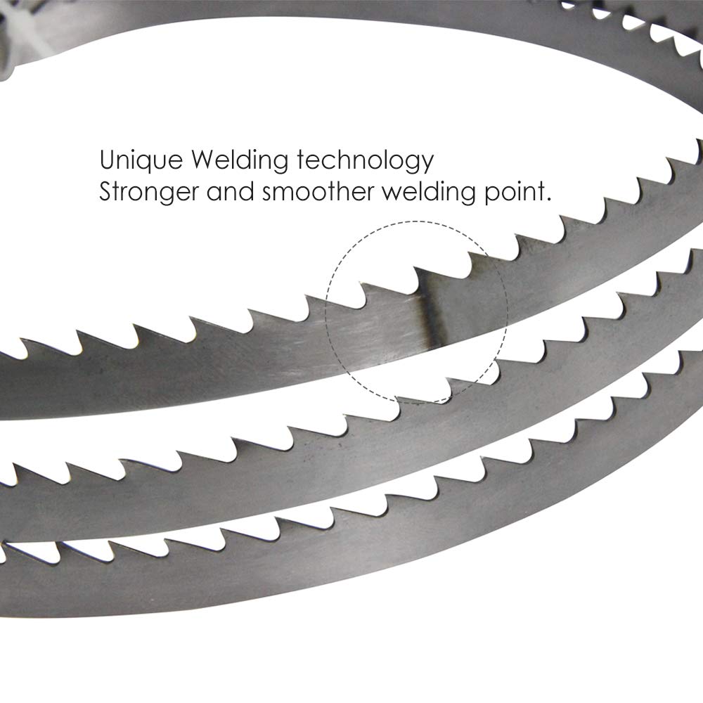 Brzeszczot do piły taśmowej, jakość premium, 2pcs Band Saw Blades 6TPI 1425mm 1425 x 10 x 0.65 mm Woodworking Tools for Nut0ol DeIta F0X Bandsaw