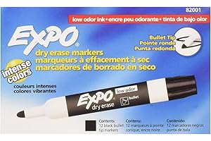 EXPO Low Odor Dry Erase Markers in Classic Black: Perfect for Your Writing Needs