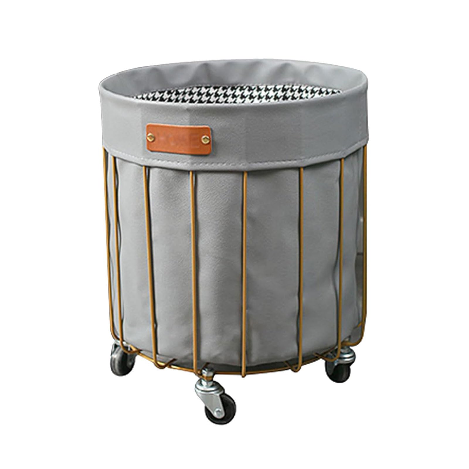 Kosz na Pranie Wasmand op wielen Goudkleurig metalen draadframe Wasmand Winkelwagen Ijzer Scandinavische vuile klerenmand Speelgoedorganizer voor kledingopslag en transport Pojemnik
