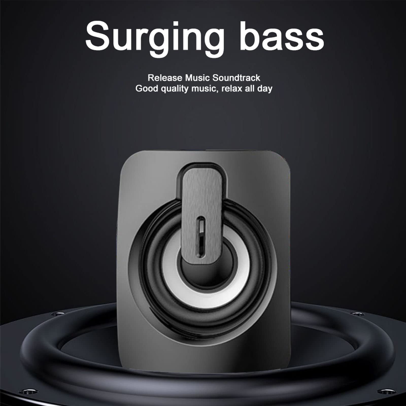 XusLFR USB Laptop Desktop Subwoofer Stereo PC Computer Gaming with RGB LED Light Small