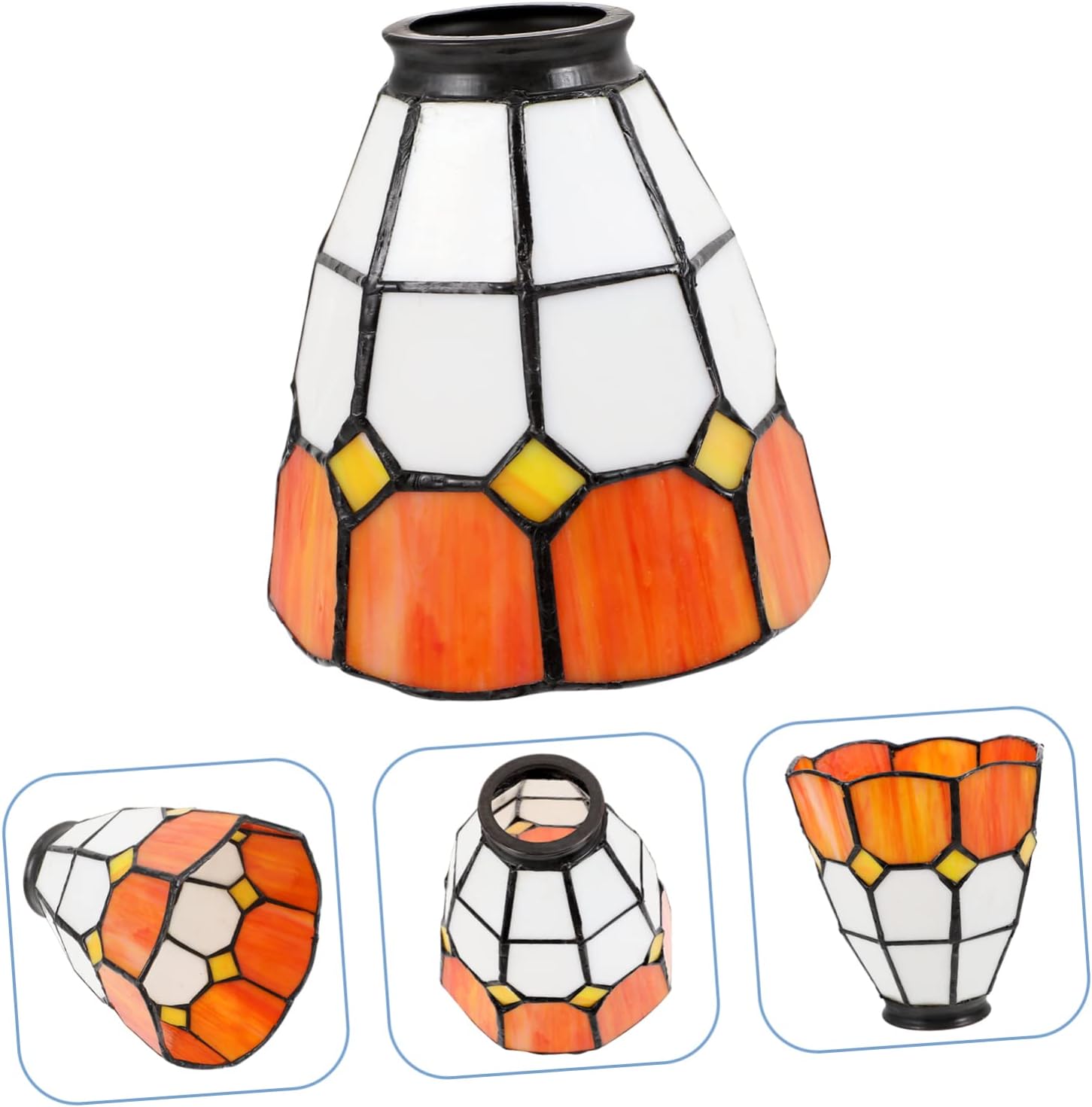 Decorative Glass Lamp Shade Style Hanging Light Cover for Fixtures Warm Diffused Lighting Home Decoration Replacement for Ceiling Lights Wall Sconces and Chandeliers