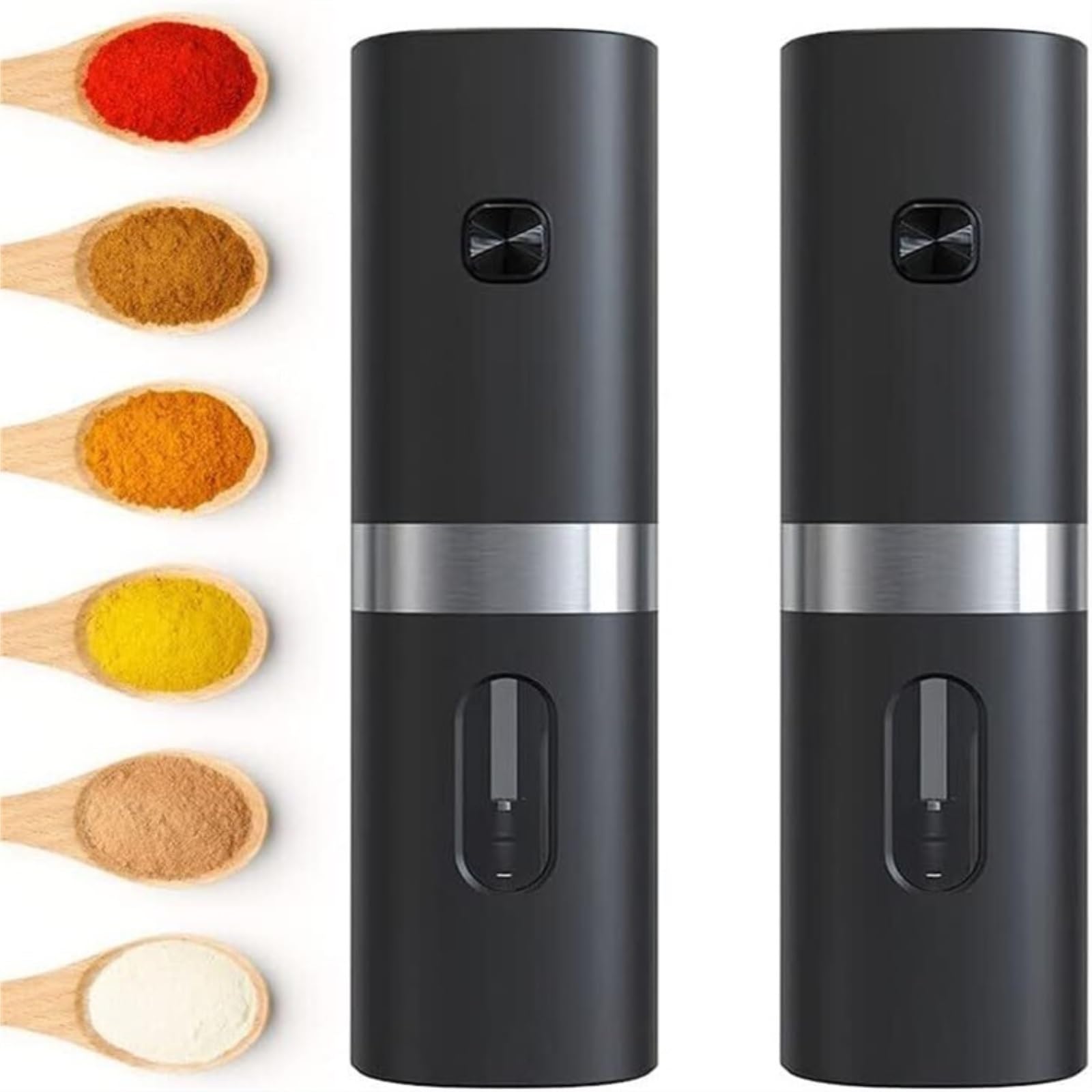 Macina Sale e Pepe Set Macina Sale E Pepe Elettrico, Macina Pepe Nero A Batteria (senza Batteria) Macinasale e Macinapepe