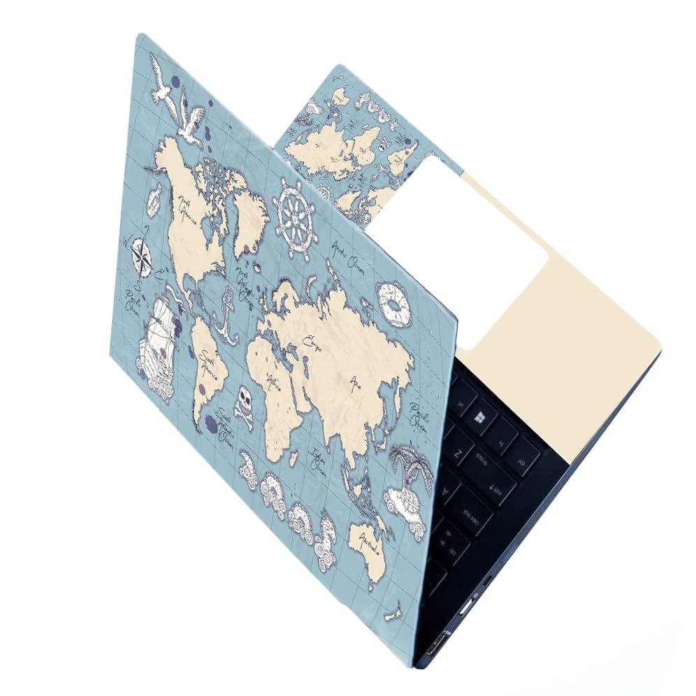 Image of Full Laptop Skin Stickers Bubble-Free Sticker for Laptops Upto 15.6 inch Compatible with Apple /Dell /HP /Lenovo /Sony (Dustproof|Waterproof|Scratchproof|Reusable) WMAP FL SP4