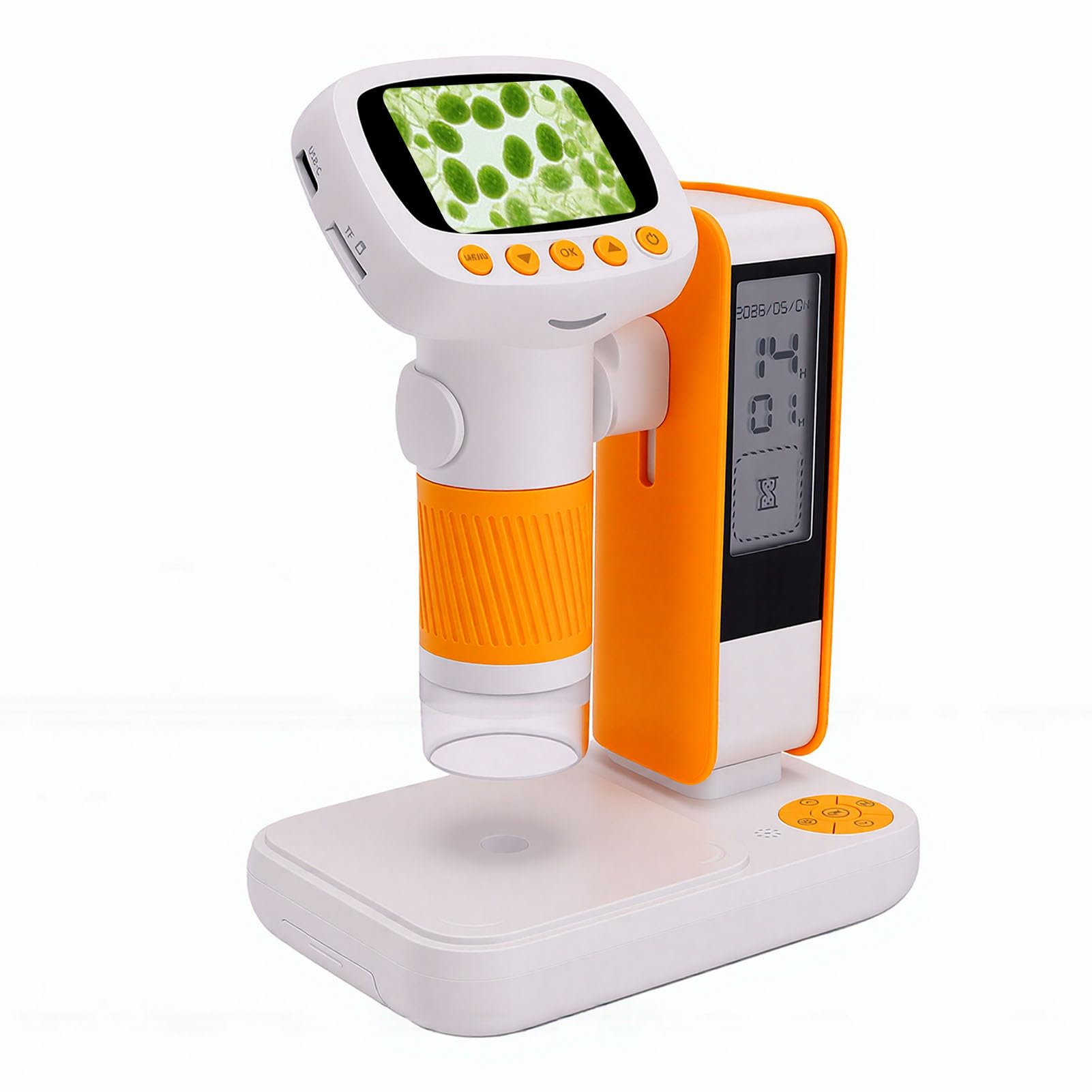 Microscopio per Bambini, Microscopio Digitale Portatile con Ingrandimento da 50X a 1000X con Schermo a Colori e 8 Luci LED Regolabili, Compatibile con PC USB per Ragazzi e Ragazze Dai 3 Anni
