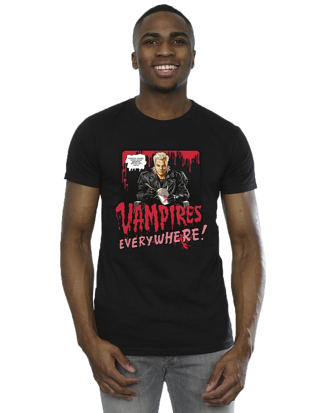 Absolute Cult The Lost Boys Men's Vampires Everywhere T-Shirt Black Medium