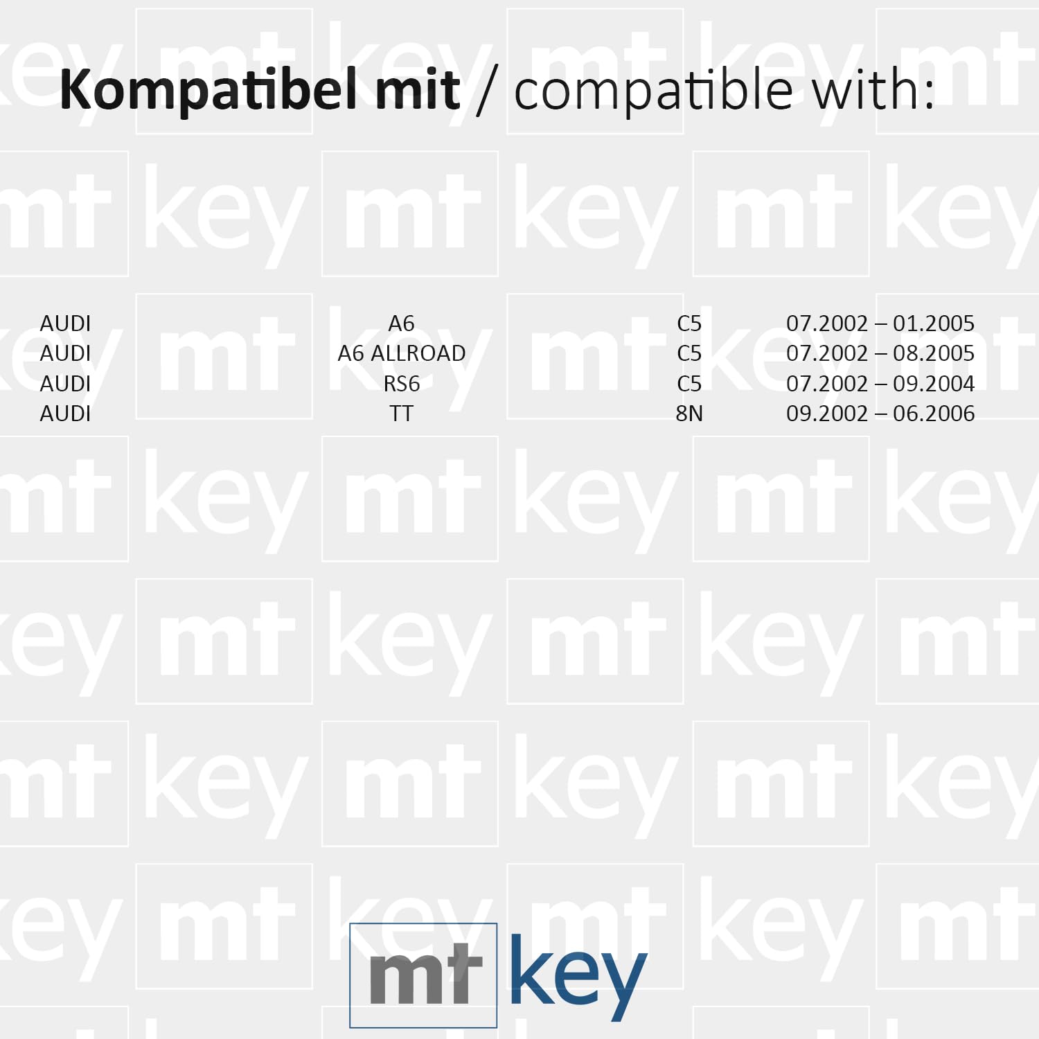 Funk Schlüssel 434MHZ Fernbedienung ID48 kompatibel mit Audi A6 C5 A6 Allroad RS6 TT 8N 4D0837231K 433,05MHz Klappschlüssel