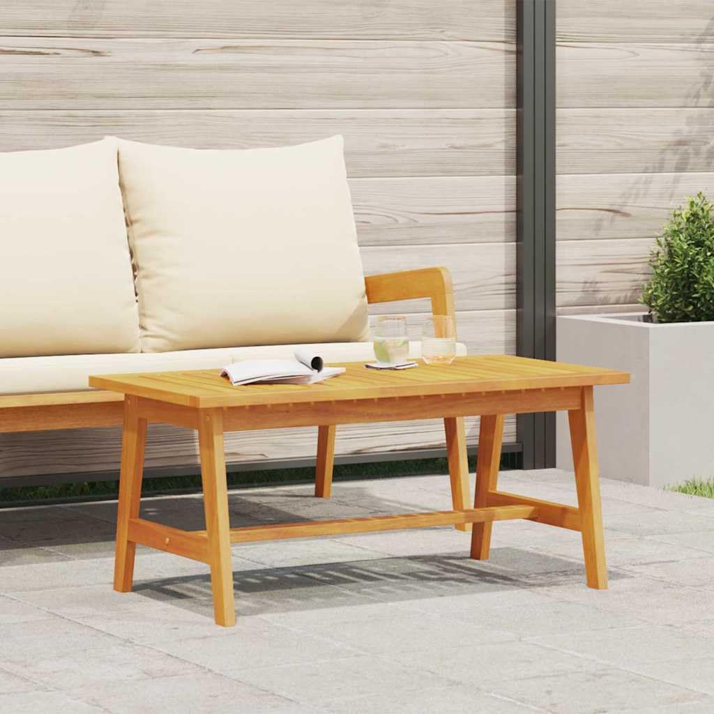 Tavolino da salotto in legno massello di acacia oliato naturale