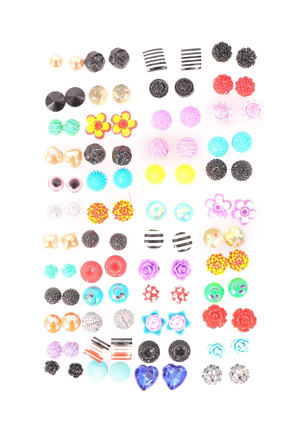 Navjai Stud Earrings for Women and Girls Plastic Earrings Kan ke Tops Latest Collection for Wedding Party Earring Set for Kids Girls 51pair (B0BS786BSH) Amazon Price History, Amazon Price Tracker
