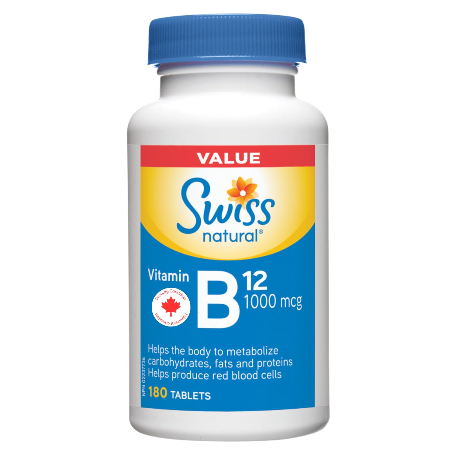Swiss Natural Vitamin B12 Tablet, 1000 mcg