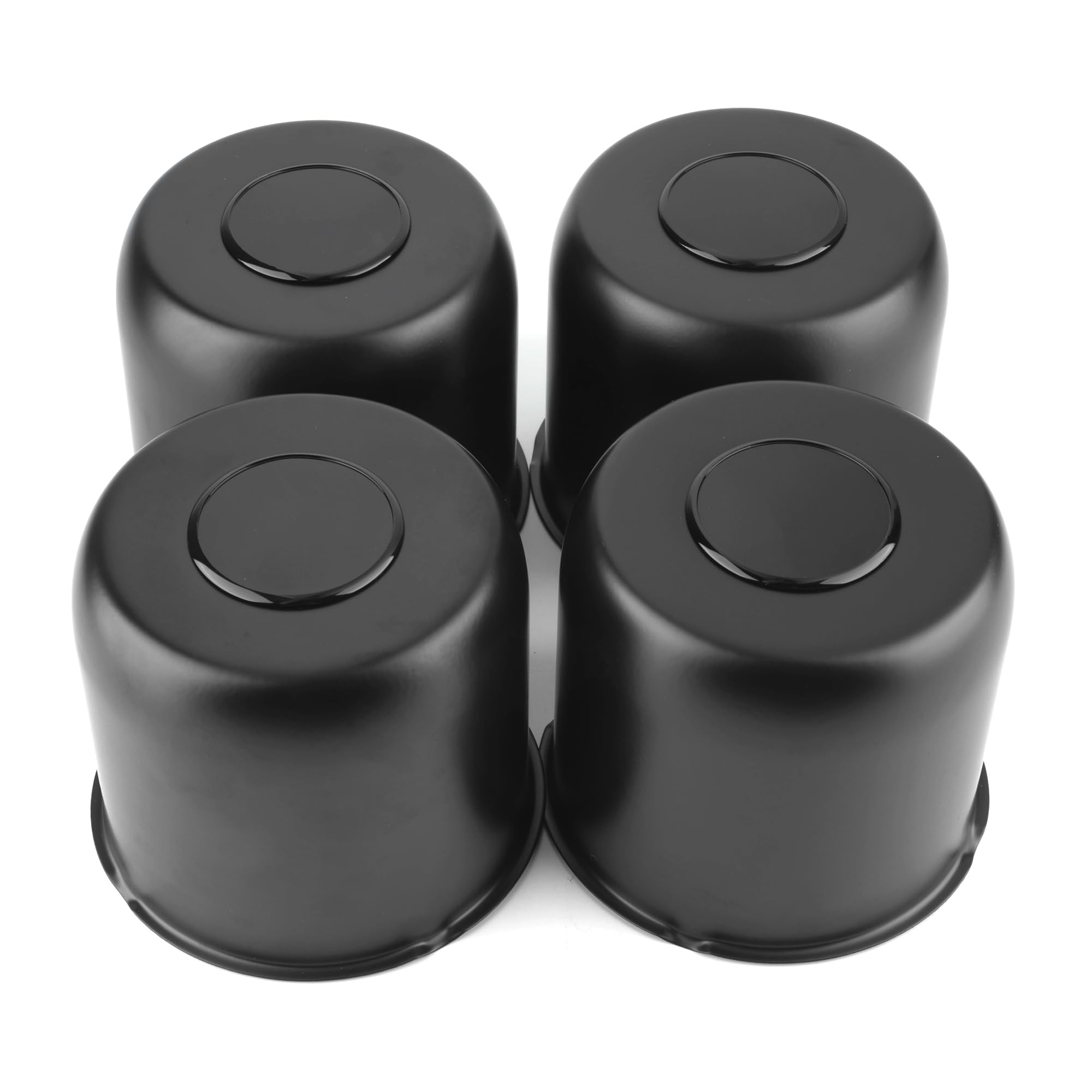 RHINOTUNING Lot de 4 cache-moyeux de 12,4 cm de haut pour remorques, camions, remorques, camions, roues.