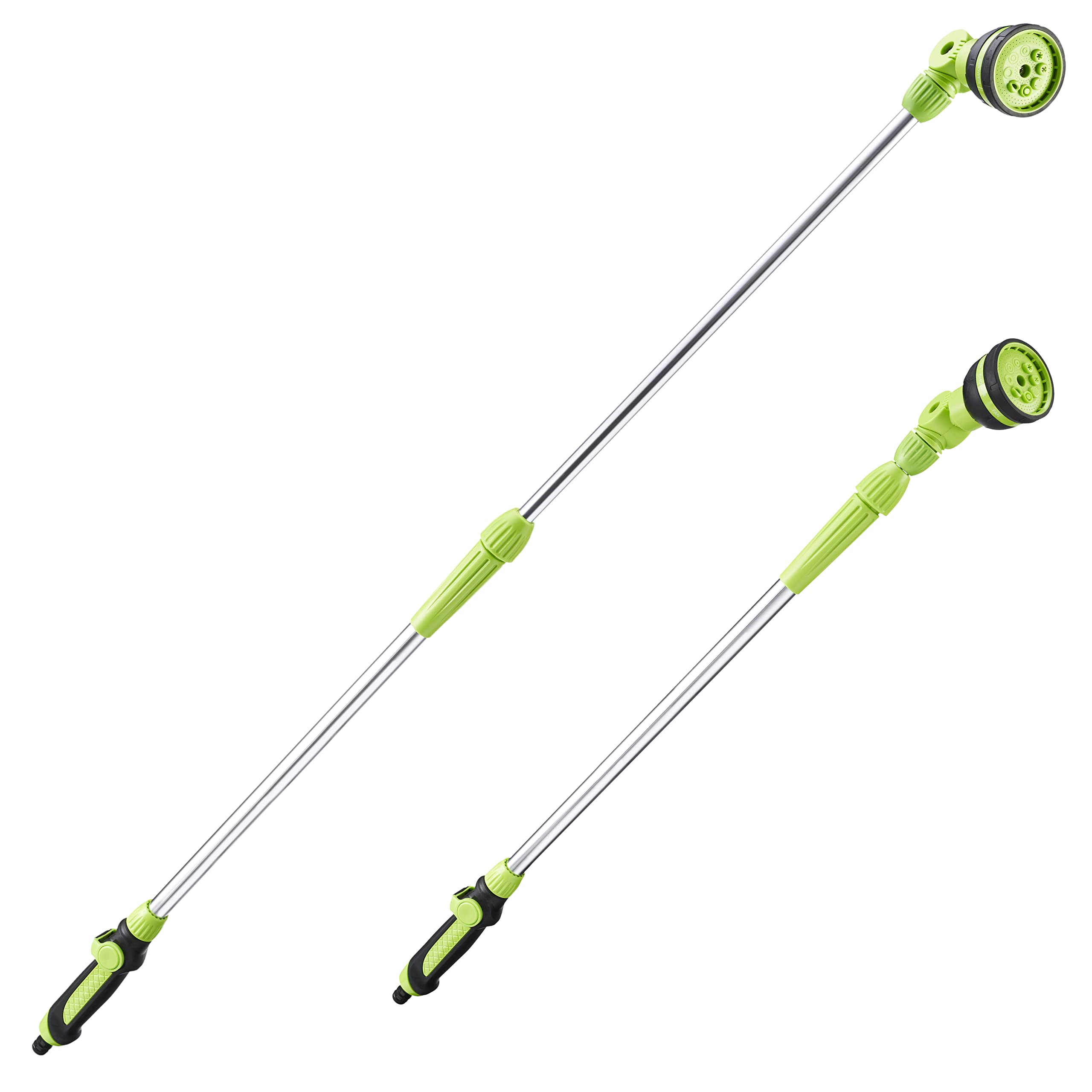 Watering Spray Lance - 1.4m Telescopic Hose Extension Garden Sprayer with 8 Pattern Spray Gun - for Hanging Baskets, Lawn, Cars