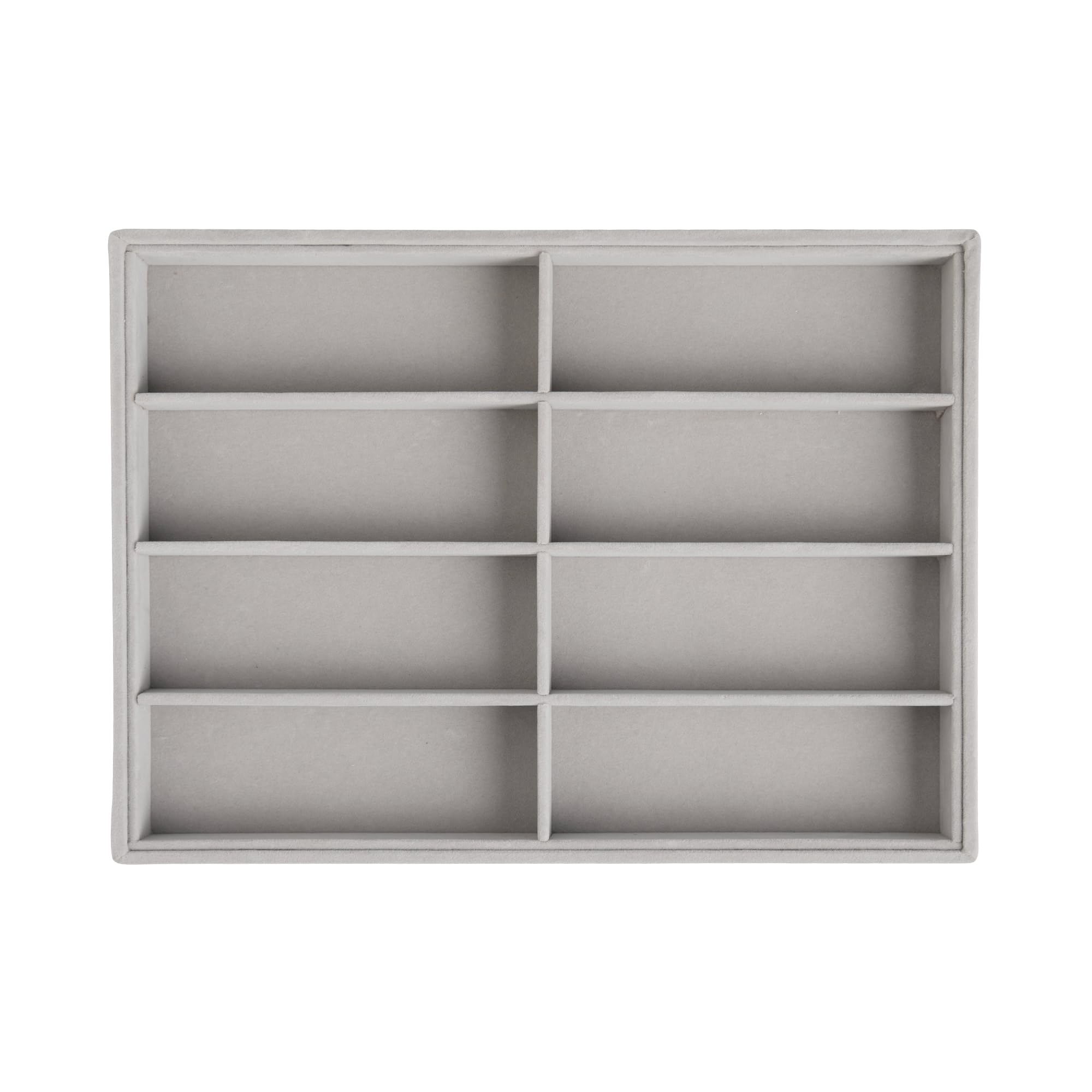 Frebeauty Boîte de rangement en velours pour lunettes de soleil, plateau à 10 tiroirs, boîte à lunettes de soleil homme/femme, présentoir à lunettes (gris)