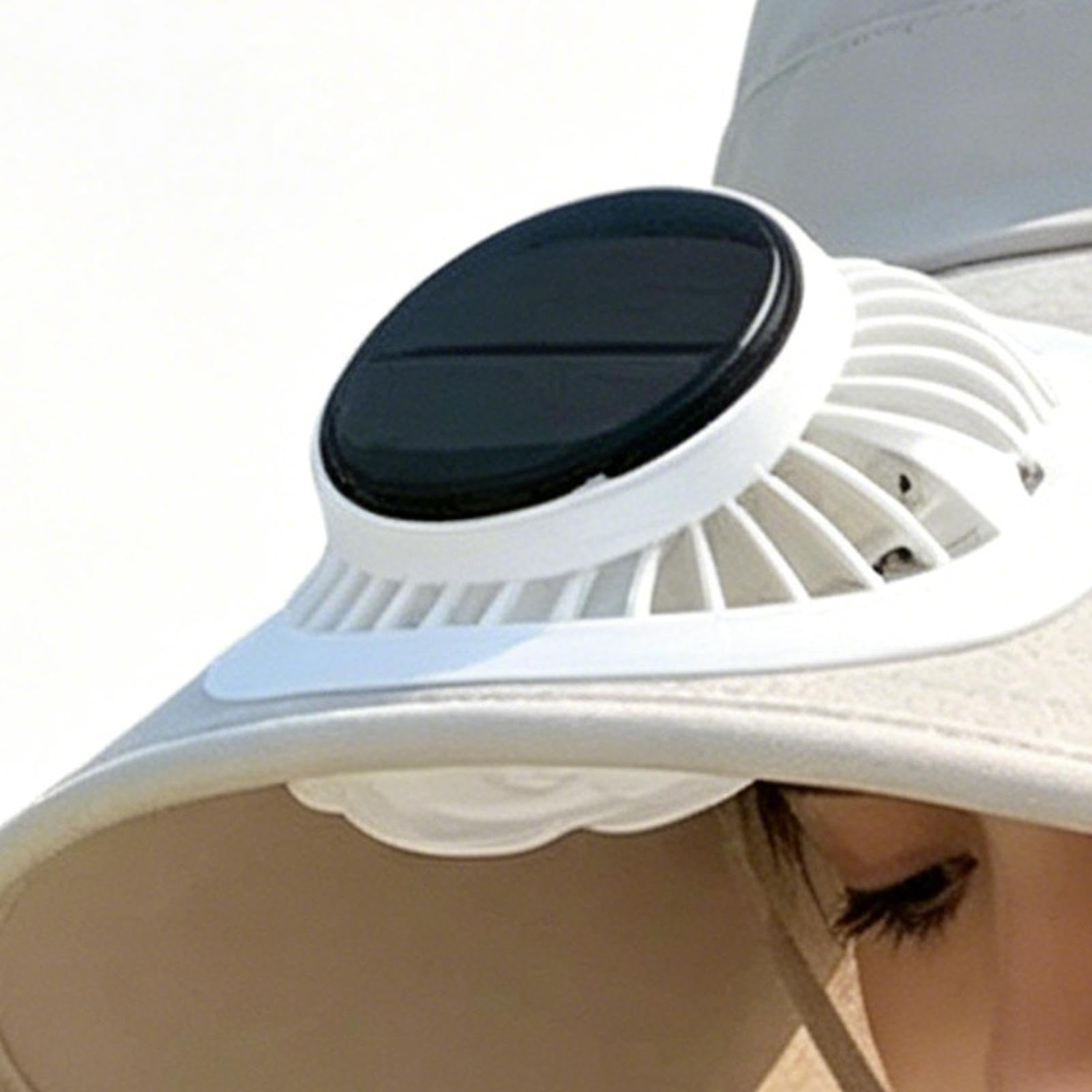 Chapeau à Ventilateurs solaires | Large Bord Rabat Cou Protection UV Respirant,Casquette Solaire Rafraîchissante Anti-UV,pour Femmes, Camping, Randonnée, Alpinisme, Pêche, Plein Air, Cyclisme