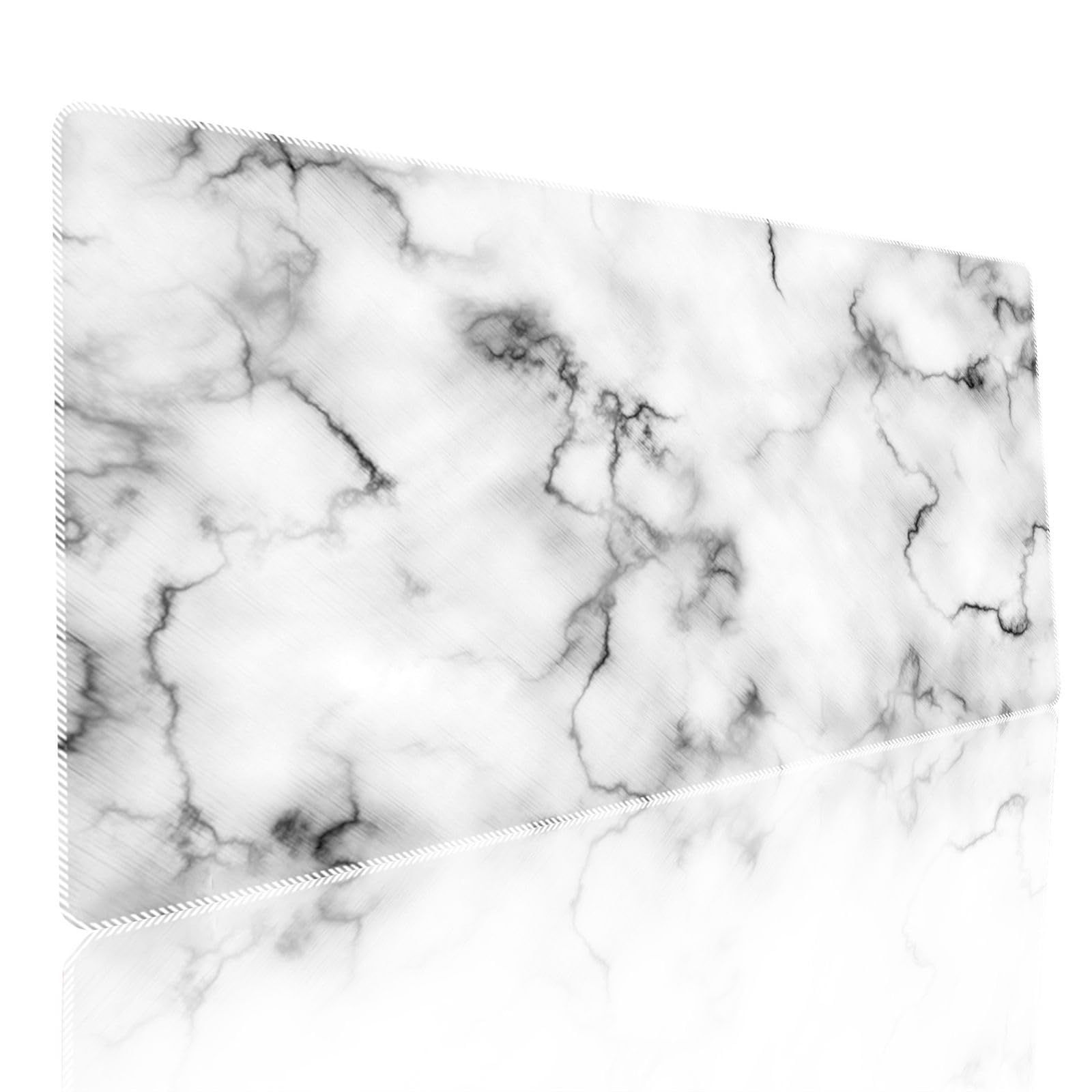 Large Long Gaming Mouse Pad - Marble Stone Grain Desk Mat with Non Slip Rubber Base Washable for Home Office Work (Light Gray, 500x1000mm)