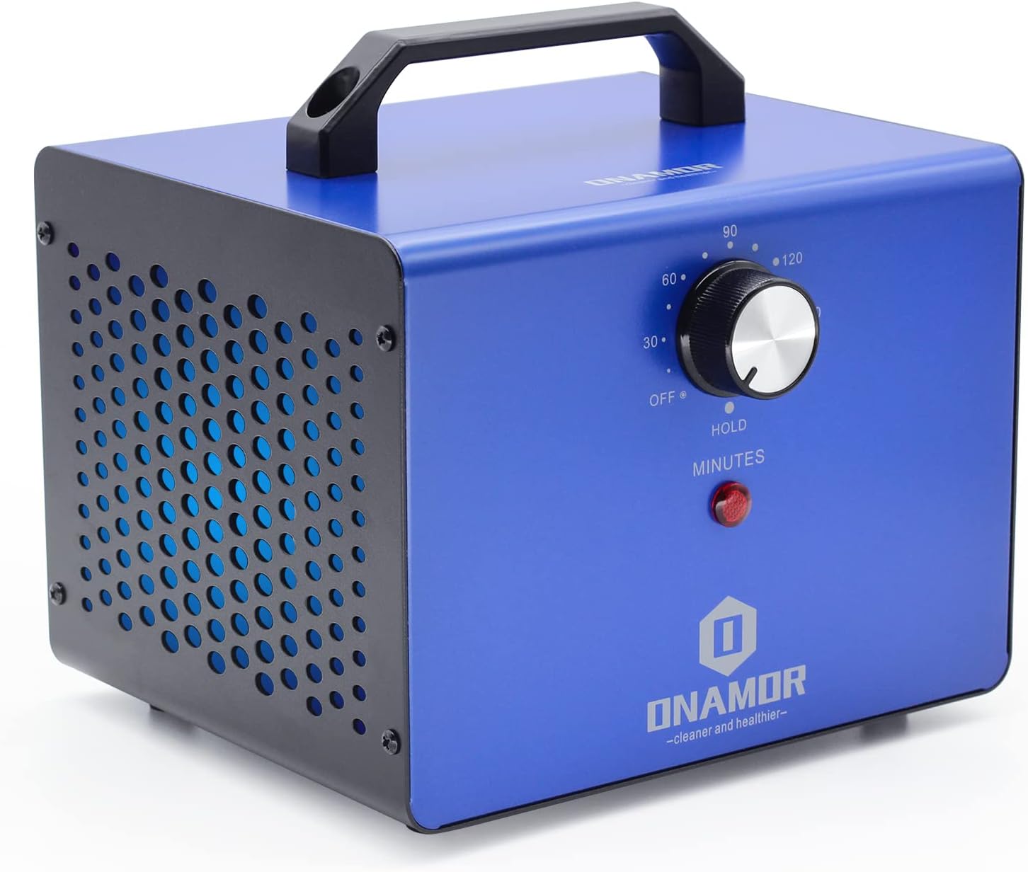 ONAMOR Ozone Generator 22000 mg/h - High Capacity Ozone Machine Eliminating Odors Area up to 4000 Square Feet, Ozone Generators for Home, Basement, Smoke, and Pet Room. (All Metallic Blue)