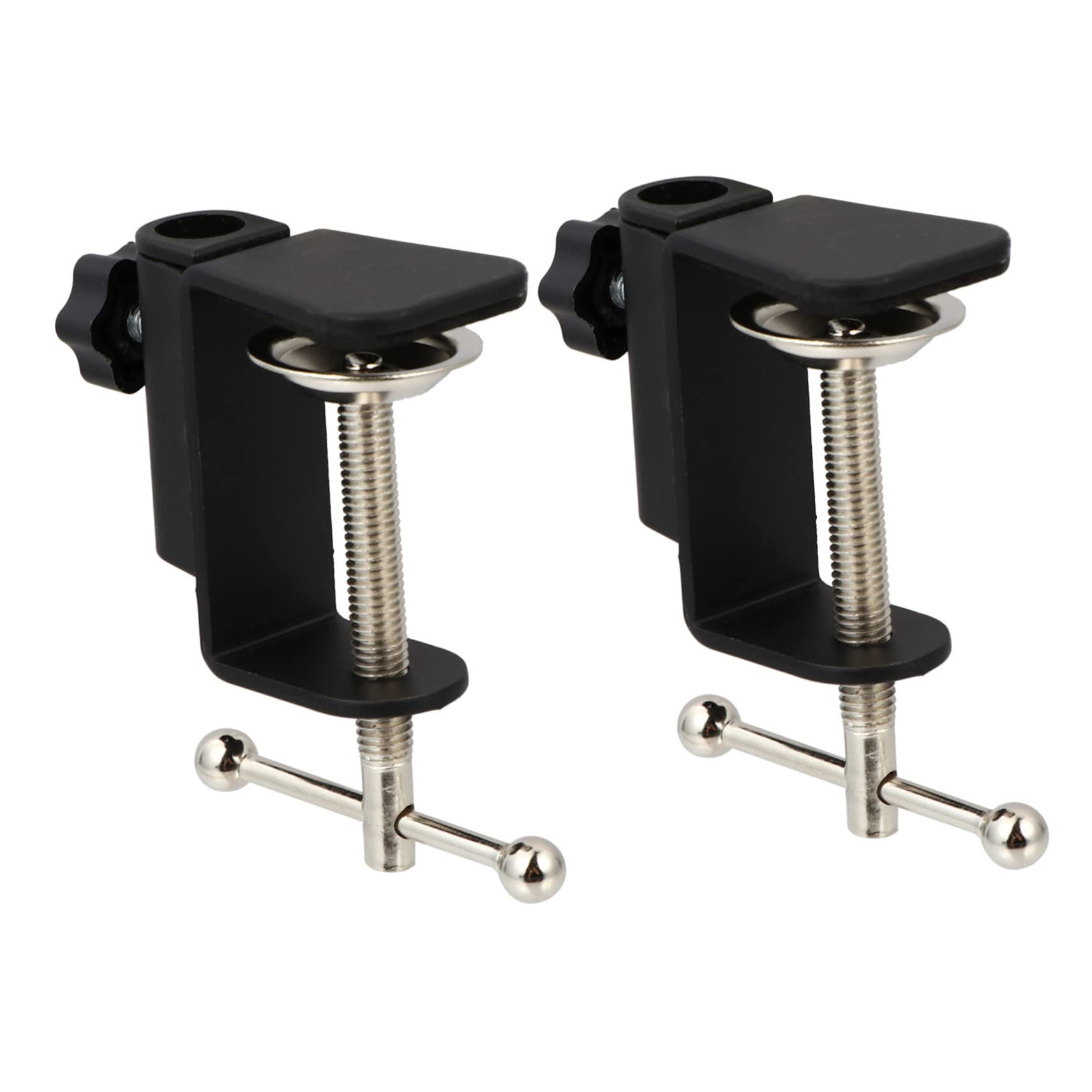 BESPORTBLE 2Pcs Adjustable Mic Suspension Rack Metal Desk Microphone Mount Clamp for Home Studio Stage Use Easy to Install Durable for Live Streaming Recording
