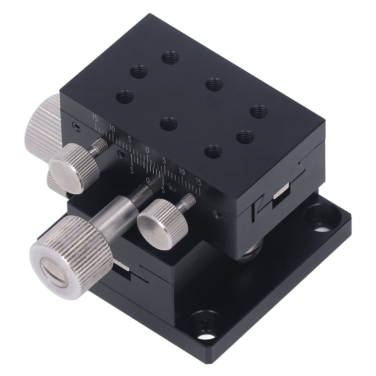 FTVOGUE Etapa Lineal XY Mesa Deslizante Precisa Manual Etapa Lineal de Aleación de Aluminio 50x30 Mm 2x1,2 Pulgadas con Escala para Microscopio Equipo de Medición de Instrumentos ópticos (50X30mm)