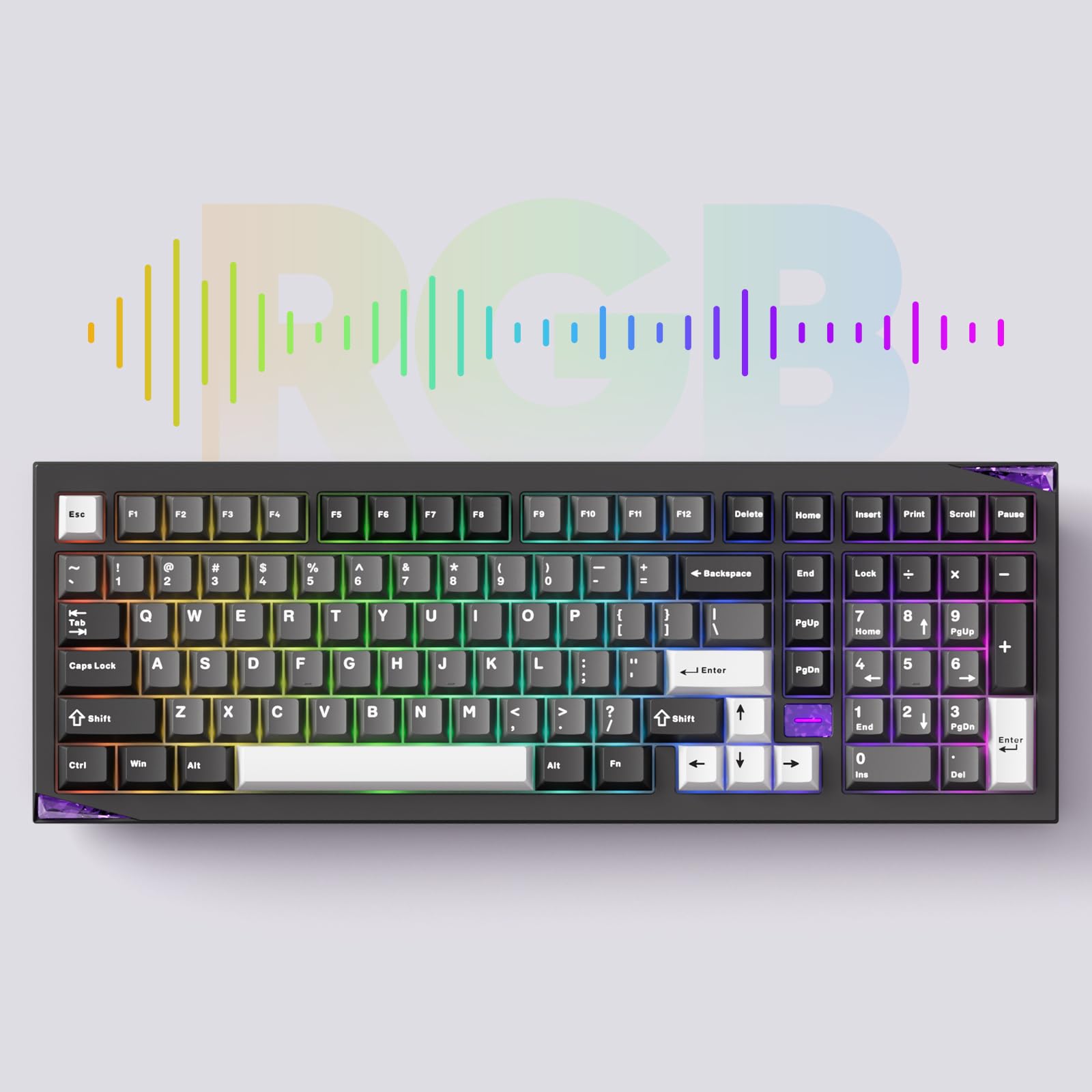 Amazon.com: Akko Gem 02 QMK/VIA Aluminum Mechanical Keyboard Tri