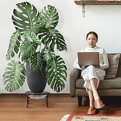 4 Packs Metal Plant Stand with Saucer for Outdoor Plant Stand with Indoor Plant Stand 9 inches Plant Stands for Indoor Plants, Bronze - Thumbnail 4
