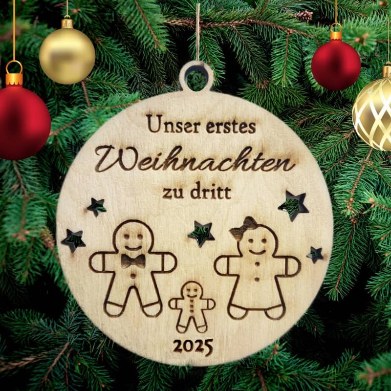 Pet-Jos Erstes Weihnachten zu dritt Weihnachtsbaumschmuck mit Namen...