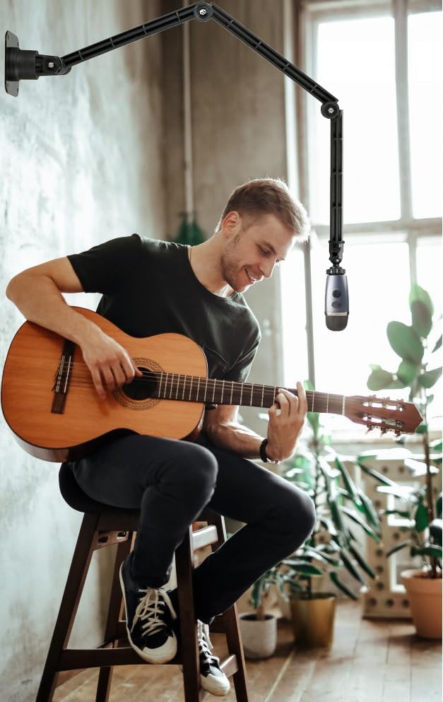 Miniatura 4 de QuadCast - Soporte de montaje en pared y techo compatible con HyperX QuadCast S RGB, Quadcast, Duocast, micrófono SoloCast y micrófonos de