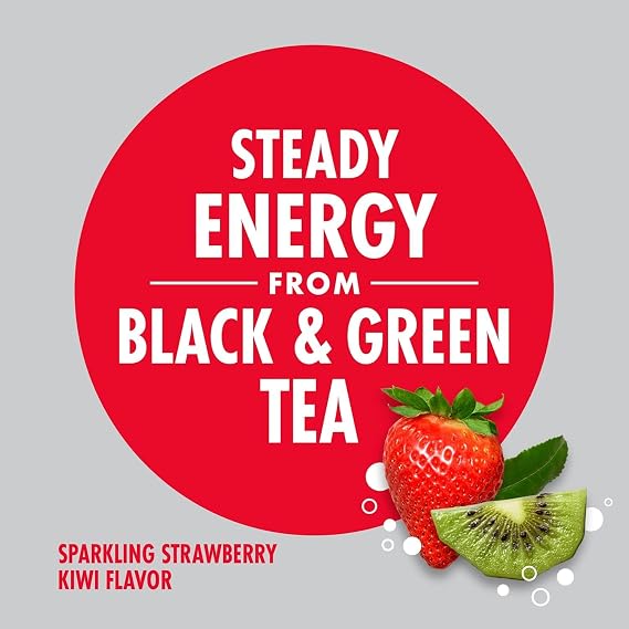 V-8 +Energy Sparkling Strawberry Kiwi Juice Energy Drink, 11.5 fl oz (4 cans)