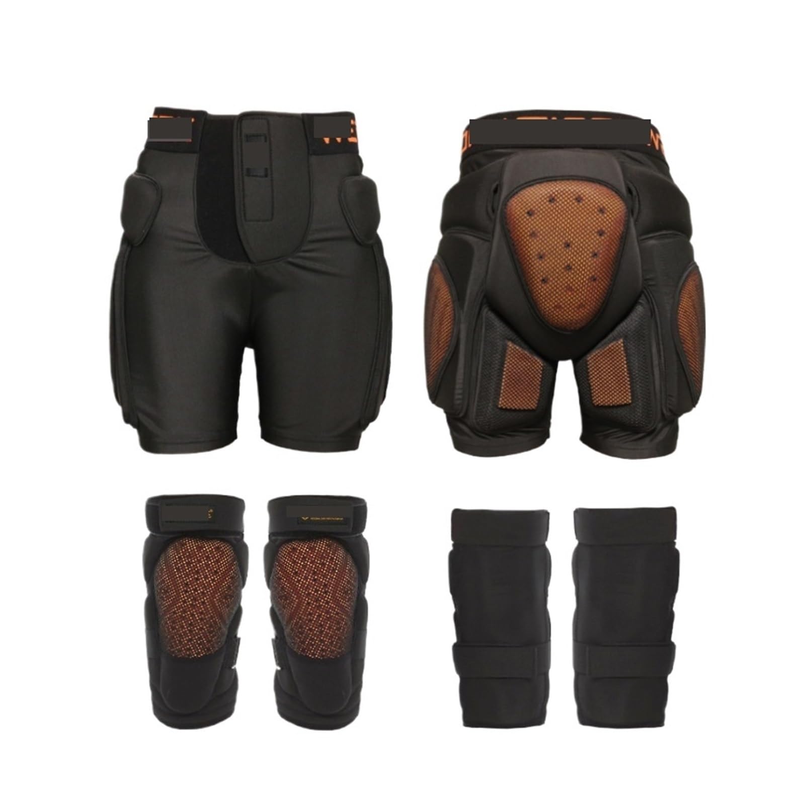 Pantalones Cortos Acolchados Juego de protección integrada for Cadera y Rodillas. Almohadilla for glúteos for Tabla Individual y Doble. Equipo de Skate
