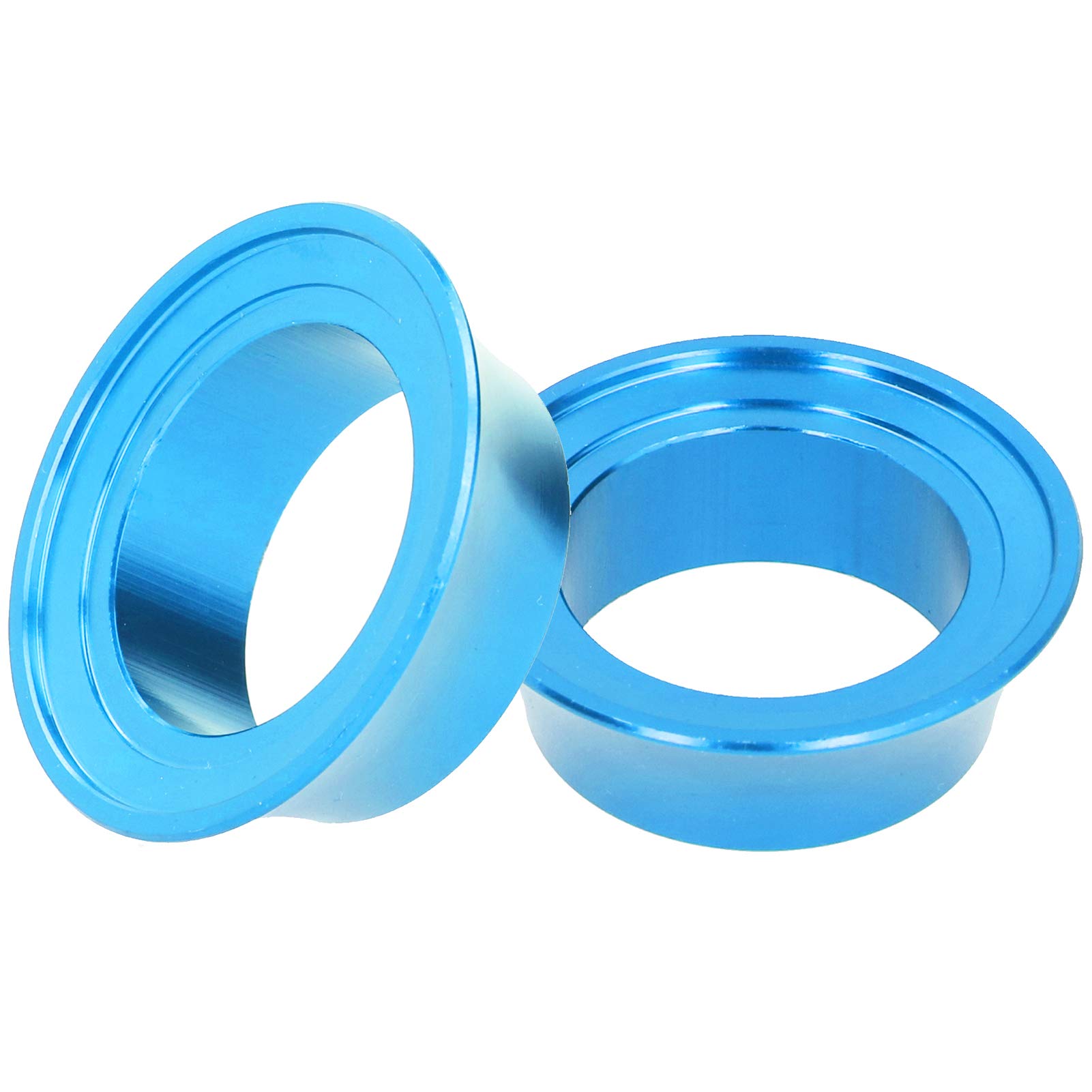 2Pcs Headsets Taper Washer CNC Aluminium Alloy Taper Washer Front Fork Conical Stem Spacers for Road Mountain Bike(Blue)