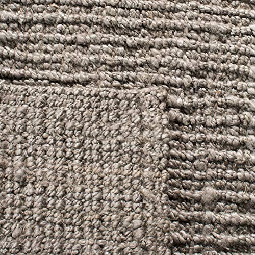Tapete decorativo de yute hecho a mano 5x8 ft gris claro miniatura 6