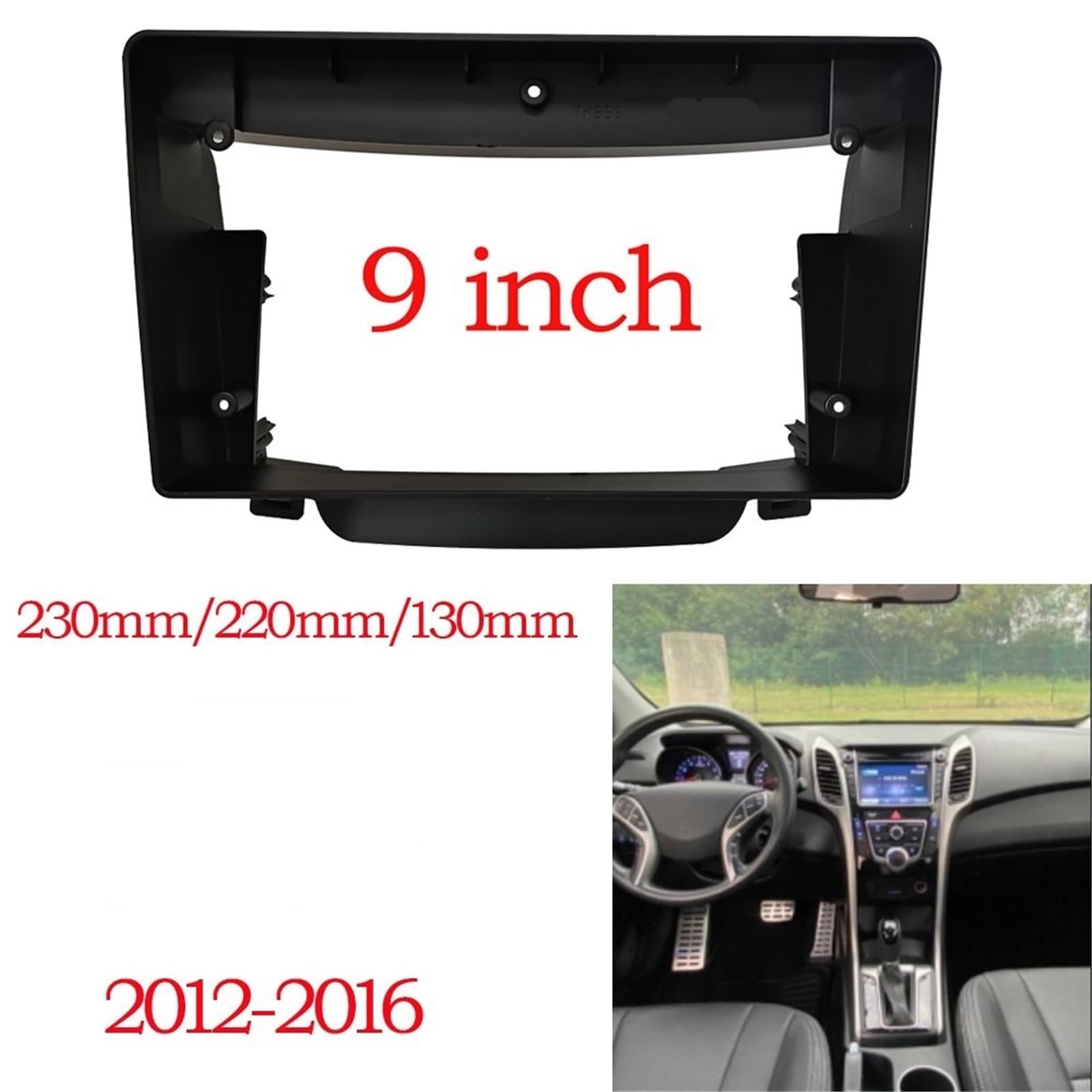Para HYUNDAI Para I30 2011-2017 Instalación Panel Embellecedor Radio