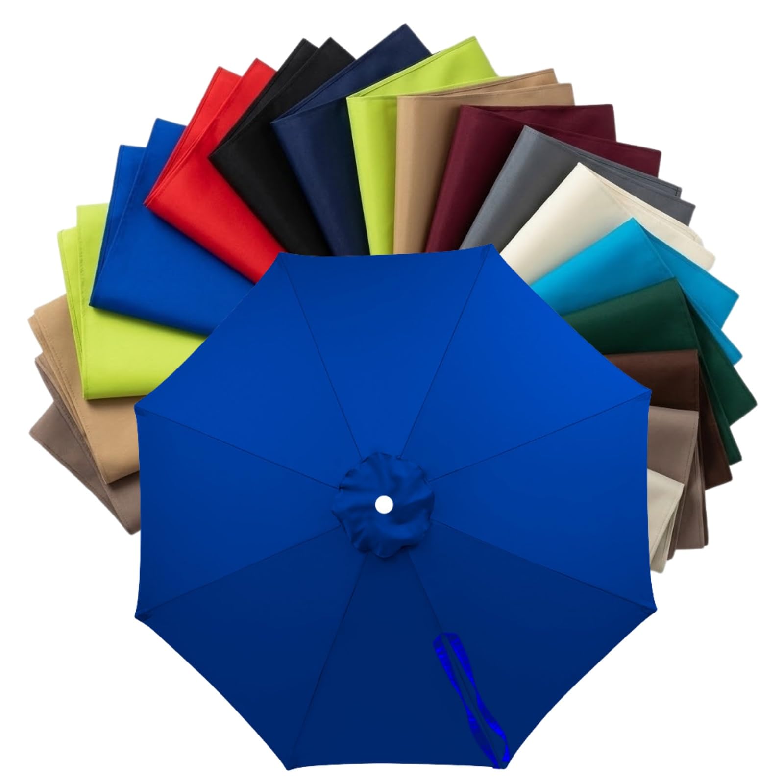 Replacement Parasol Canopy 2m to 4m, Waterproof Polyester Patio Umbrella Replacement Cloth for 6/8 Arms, Sunshade Garden Parasol Fabric Cover, UV Protection(Royal Blue,2.15m (7FT) - 8 Ribs) โ image 1