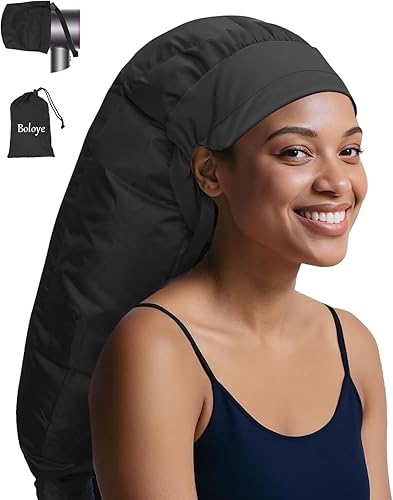 Boloye Gorro de secador de pelo, gorro grande con capucha, accesorio para secador de pelo para acelerar el tiempo de secado y acondicionamiento
